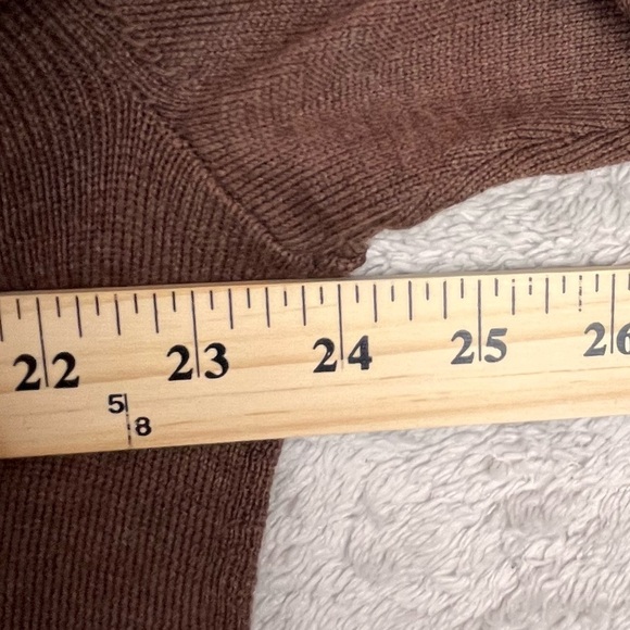 NWT EXPRESS Merino Wool Brown Crew Neck Sweater XL Tall - Picture 14 of 16